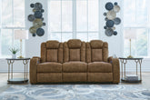 Hoover Furniture Outlet - Ashley Furniture - Wolfridge Power Reclining Sofa - PWR REC Sofa with ADJ Headrest - 6070315